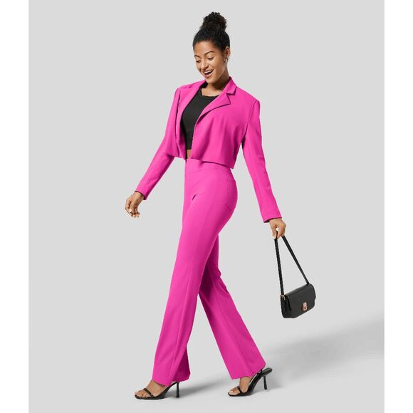 NWT HALARA Flex SculptKnit High Waisted Pocket Work Hot Pink Pants SIZE S - Picture 6 of 12